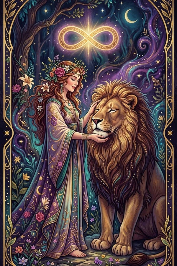 Strength tarot card